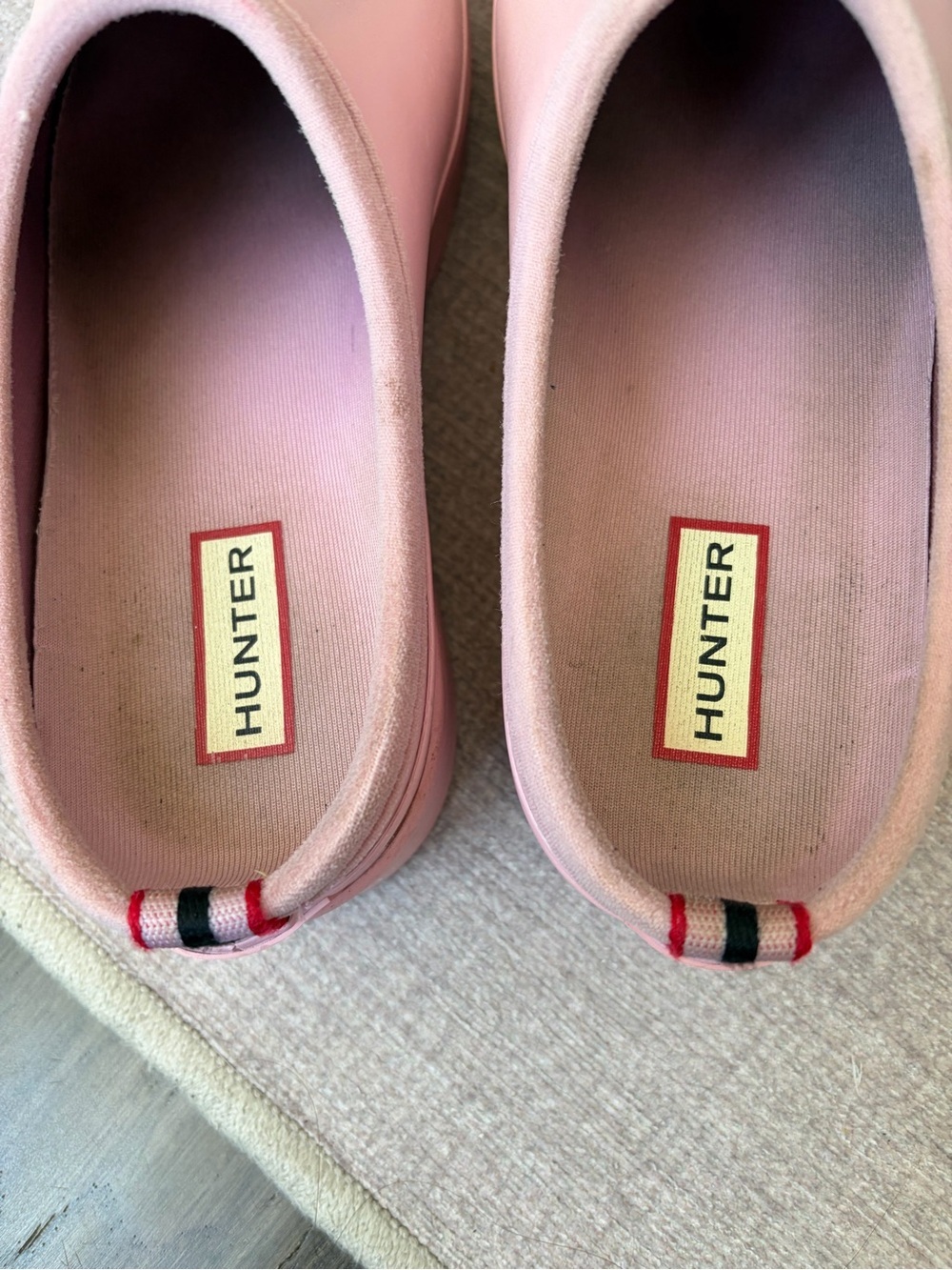 Hunter Gorpcore Streeywear Shiny Pink Slip-On waterproof Rain Clogs, UK 6 - Picture 8 of 13